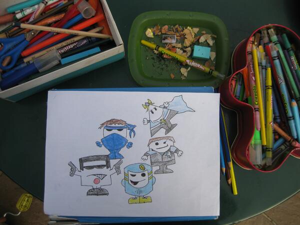 fletcher_brock's tweet photo. @ValiantComics want a new colourist? I have all my kids crayons and pencils ready! #FanArtFriday http://t.co/Ogj0tbNI6S