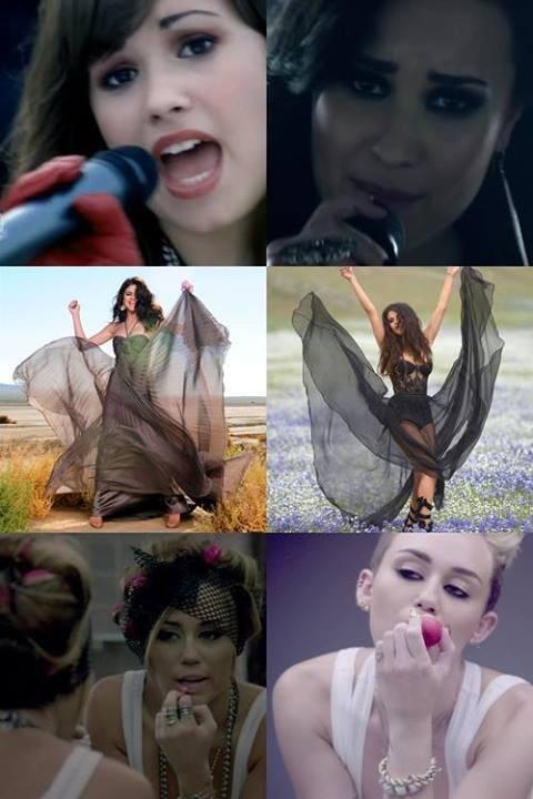 jbslayou's tweet photo. Demi, Selena y Miley: Algunas cosas nunca cambian. http://t.co/TDbm9aQWn5