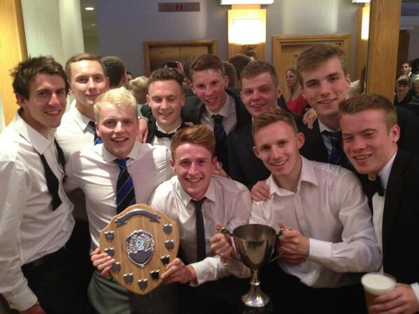 UWMFC celebrate as they win multiple trophies at tonight's 2013 Sports Ball
