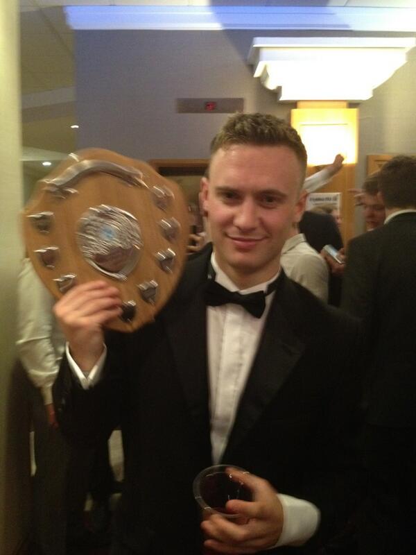 @acwestgarth celebrates as he holds the 'Most Charitable Man at Warwick' trophy aloft #hero #charity #legend