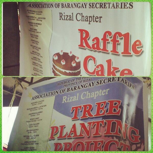 TreePlantingbot's tweet image. by maggymallari01 bit.ly/13Zfcz9 Fund raising activity #assofbrgysecretary #rizalchapter #cakeraffle #tree...