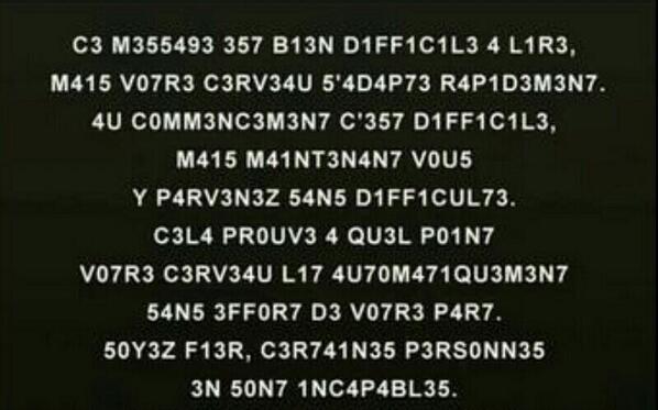 Essayez de lire ce texte