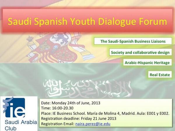 #Saudi #Spanish #Youth #Dialogue #Forum: Architectural Identity Preservation and Promotion

ow.ly/i/2oQP1