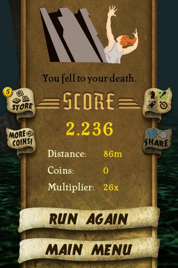 Dilly33's tweet photo. I got 2.236 points while escaping from demon monkeys. Beat that! http://t.co/pUzggGOonq #TempleRun http://t.co/aJGtIwa0o0