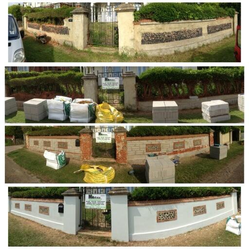 MMBuild's tweet photo. New garden wall -  M&amp;M http://t.co/lj9rlu1tmZ