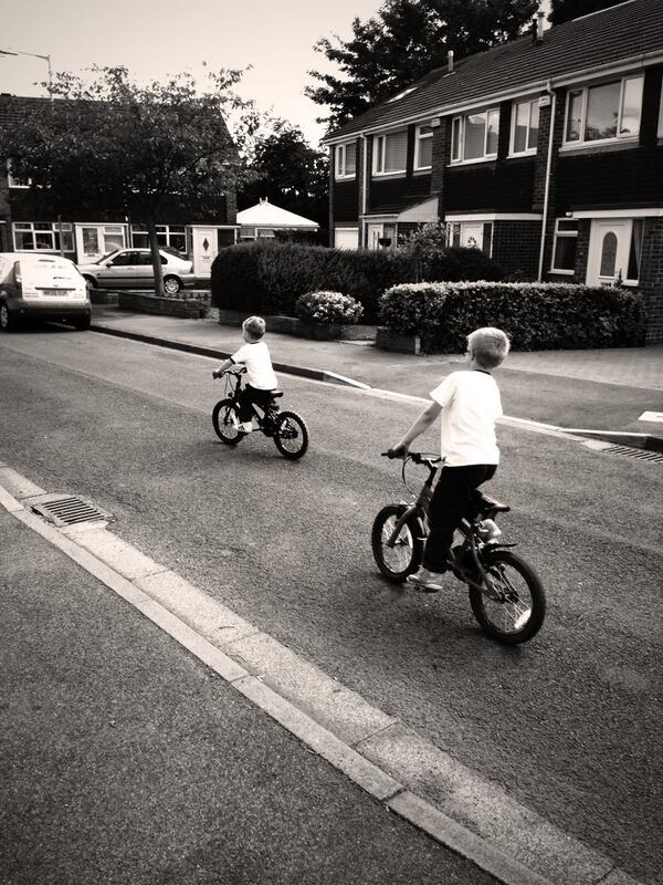 Harley & Heath racing on there bikes #brotherlyfun