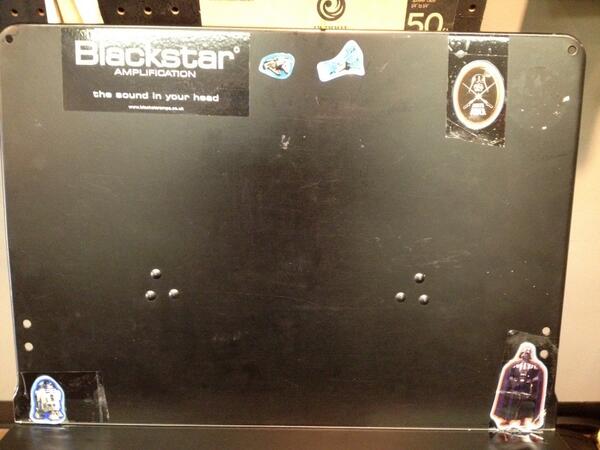 KeithConway1's tweet image. Star Wars&apos;d up my music stand for tonight&apos;s gig #starwars #nerdified