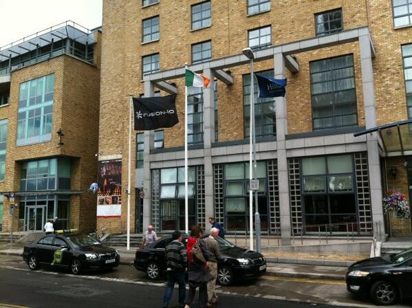 CarmelGunn's tweet image. The #fusionio flag heralding another fantastic #sqlSatDublin
