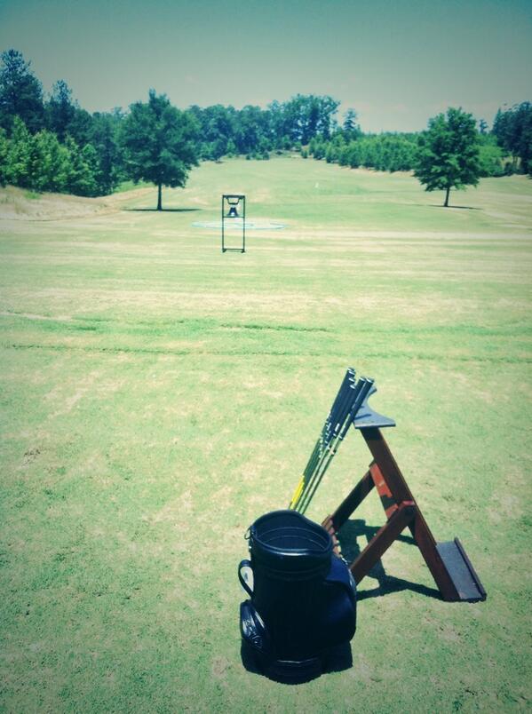 GolfingLogic's tweet image. We got the bell out today!! Hit it and you get a free John Daly!!! #makegolffun #golf #makepracticefun