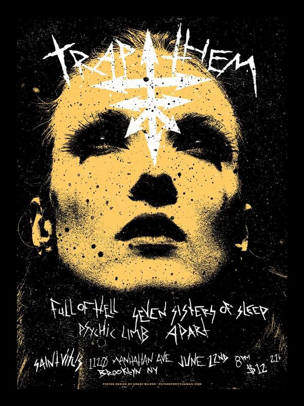 APARTband's tweet image. Playing with our good friends Full of Hell tonight at Saint Vitus in Brooklyn! S/o to @xstandforitx for the flyer