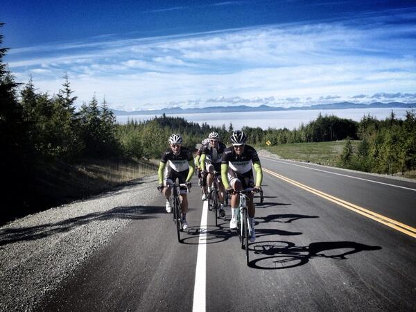 toddsccYVR's tweet image. TODD&apos;s pushing the front of @vicgranfondo, stunning roads.