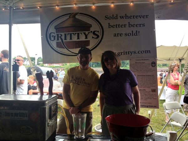 Meg and the @grittys team pouring at #TapIntoSummer on the #BangorWaterfront