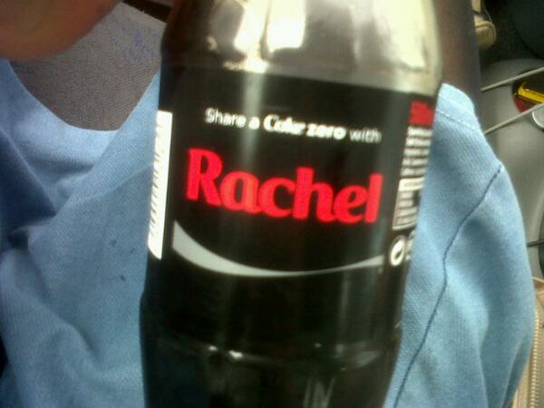 RachiSmileyFace's tweet image. Just cos everyone else takes a picture of their name on a coke bottle sure I may as well too #CommonName #Yolo