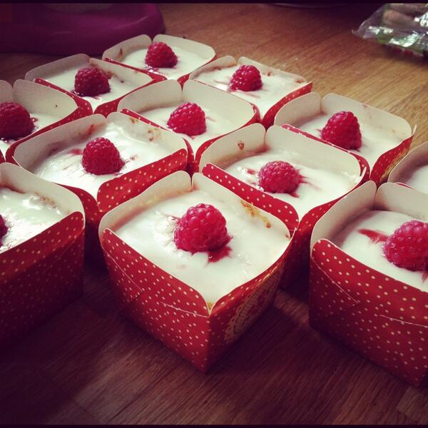 Today's baking (just for fun) Raspberry and almond cakes