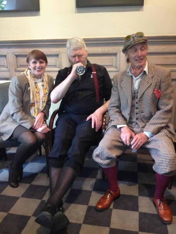 angelinebenge's tweet photo. Great outfits at the #harristweedride Edinburgh with @dunmorescotland http://t.co/qIEpLbGee2