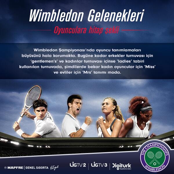 beINSPORTS_TR's tweet photo. Wimbledon Gelenekleri - Oyunculara hitap şekli http://t.co/CkXsaLvaRe