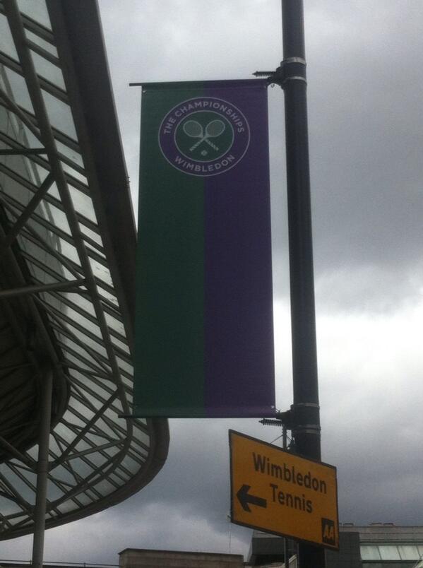 Mr_Bignell's tweet photo. Looks like Wimbledon is ready for the Champs - Sofa day tomorrow then. #Murray'sYear? http://t.co/kwaTY1KV7j