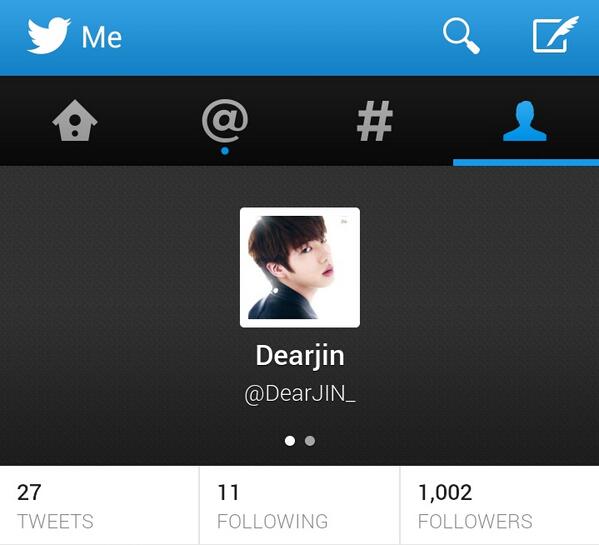 DearJIN_'s tweet photo. Thank you ^^ 1000+ followers http://t.co/igftO4UIb6