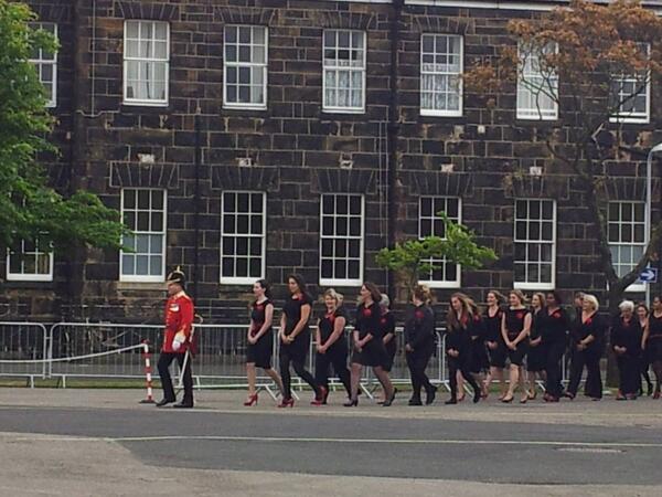 MWCWeeton's tweet photo. Hello!!! Our members are still excited after our performance yesterday! He is a pic of the ladies about to go on! http://t.co/VsLnq68ZIz