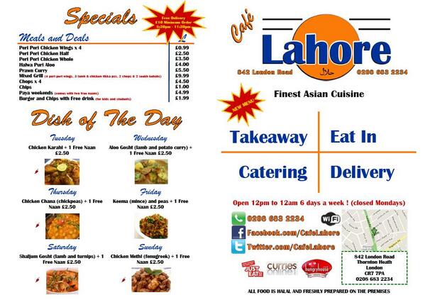 New Menu is finally here! Please RT and show us your support! (page 1) #ButterChicken