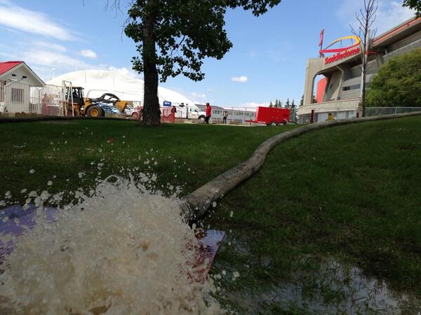 40 million gallons of water being pumped out of the Saddledome.