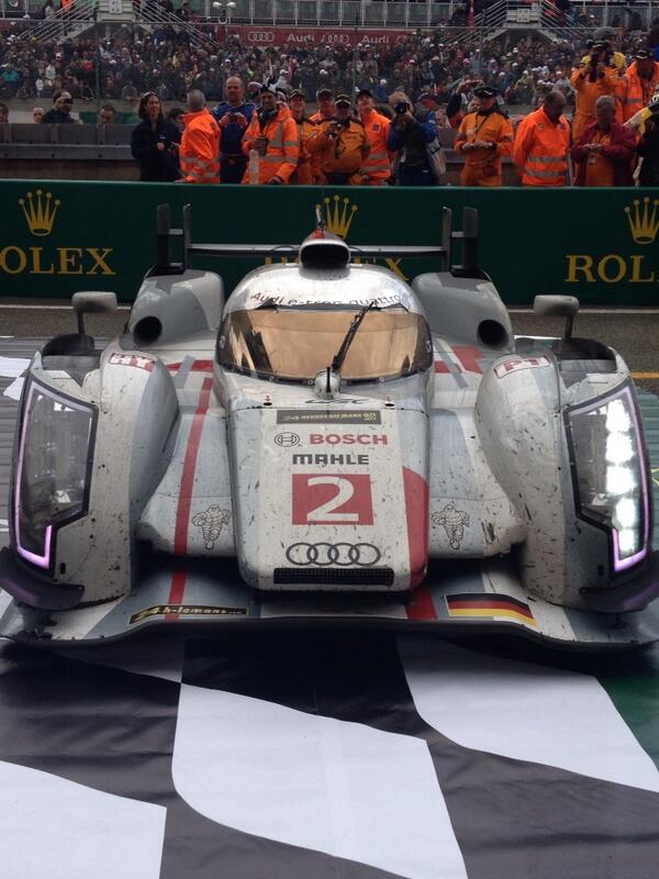 allanmcnish's tweet photo. She is a beauty. #LeMansWinner2013 @loicduval #TomK http://t.co/3gq8exEQv2