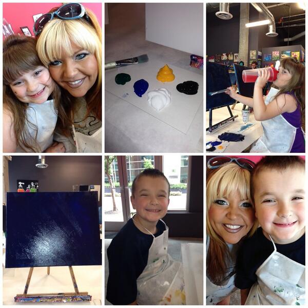 shanaharlow's tweet photo. We're sipping and stroking this Sunday afternoon!! #sipsnstrokes #painting #art #makingmemories http://t.co/a0C3BHZE5G
