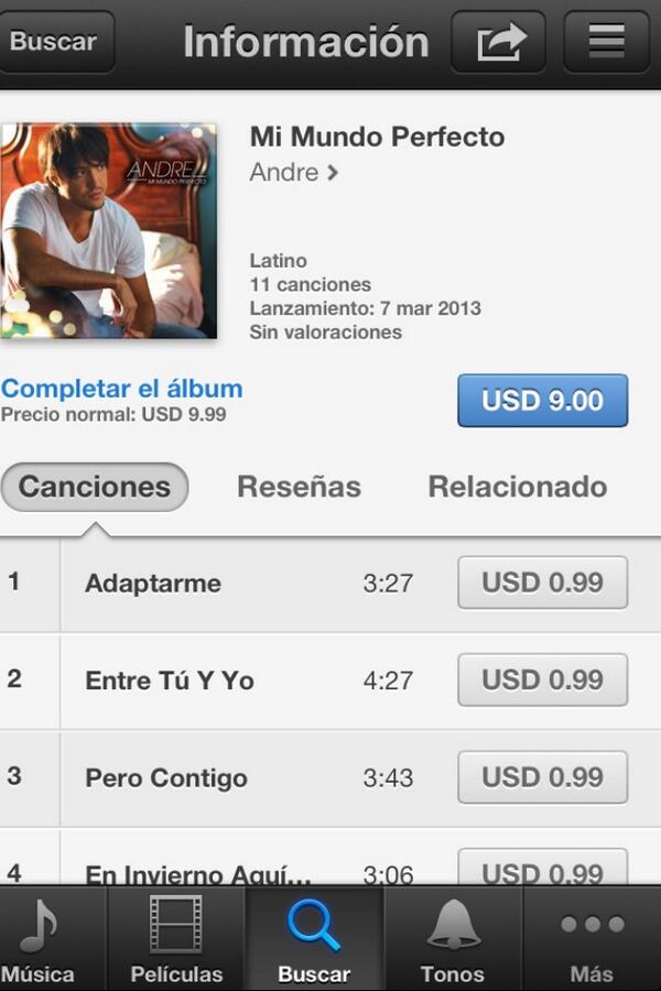 Mi primer álbum "Mi mundo perfecto" ya disponible en <a href="/iTunes/">iTunes</a> !!!