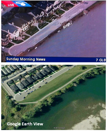 pagehanify's tweet photo. This is how 8th Avenue #inglewoodyyc compares with the outdated Google Earth images. #yycflood http://t.co/qPfSuylw4m