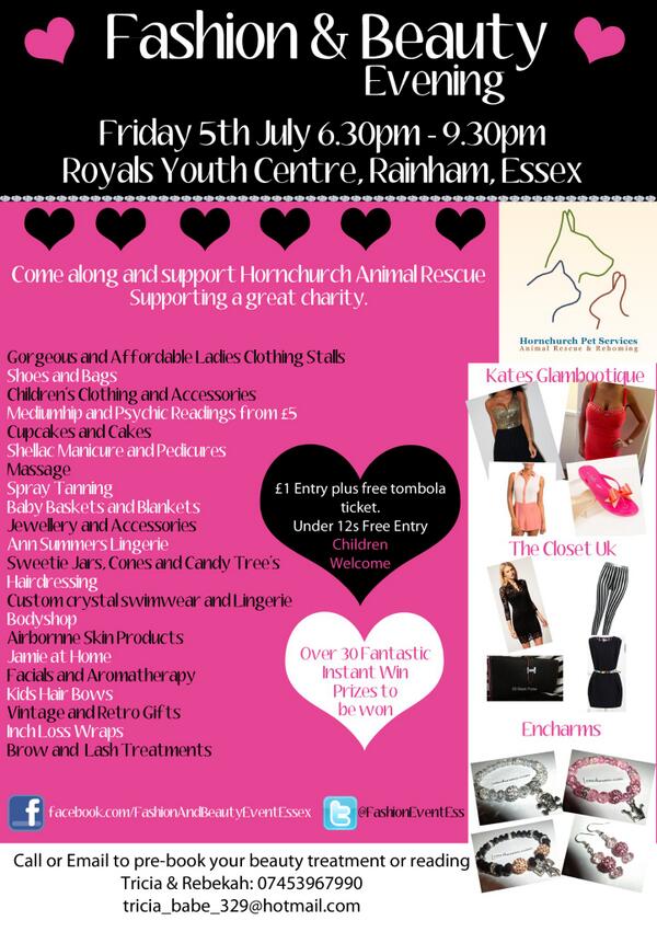 FashionEventEss's tweet photo. @micky_norcross We have a fashion &amp; beauty event to support Hornchurch Dog Rescue  5TH JULY in Rainham, Essex.Pls RT http://t.co/xW4EKHu8hi