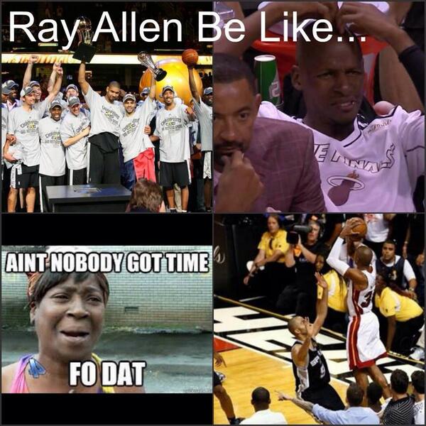 BasketballPics's tweet photo. Ray Allen be like... http://t.co/je8cek2JMa