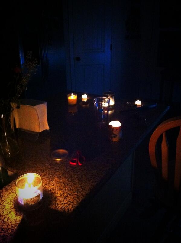 Breaking out the candles! This is what happens when there is a #poweroutage #centalcoast