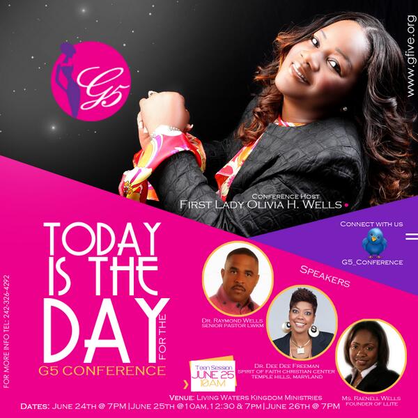 Today is the day ladies!! We are excited about this G5 Movement which begins today at 7pm! Doors open at 6:30pm!