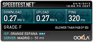 SpainInTheArse's tweet image. I think @orange_es are the only company which offer synchronous ADSL. Shame it is only 0.27Mb/s. #GradeF