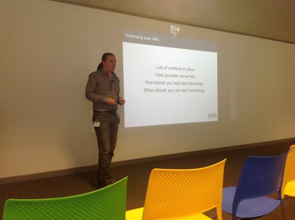 simonplant's tweet image. @JimMoyle presenting his MCS/PVS no holds barred, to the Citrix MCS and PVS engineering teams. #Citrix #XenDesktop7