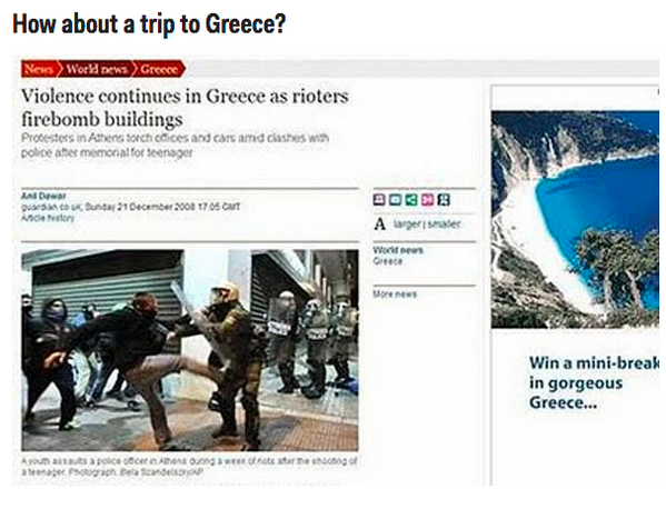 Jiami8's tweet photo. Great online ad placement @YorgosKlivo Should have used @louder http://t.co/NJ7r2Ay49E