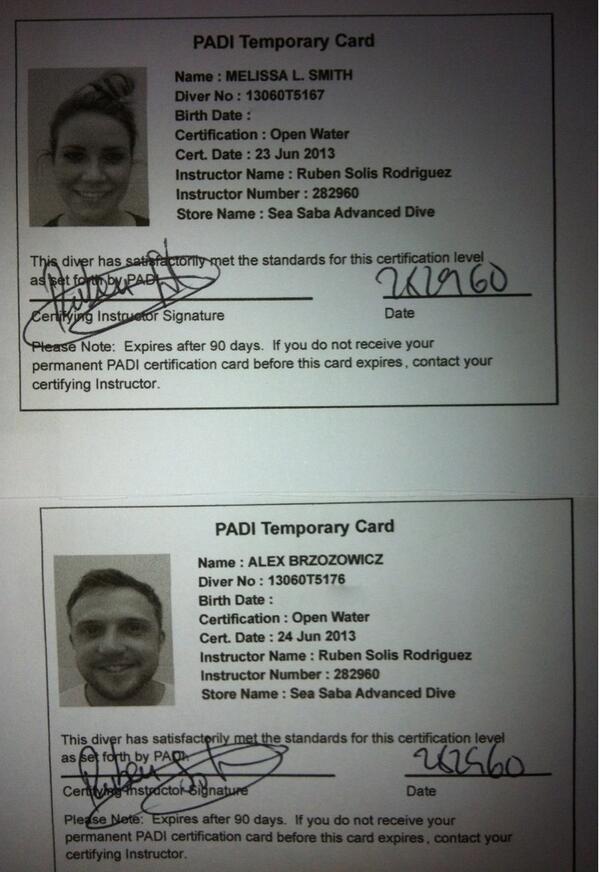 Me7issaSmith's tweet photo. SCUBA CERTIFIED!! 
@WarsawWonder http://t.co/VbgPuPoMr2