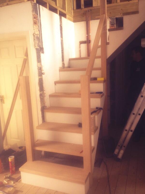 cherwellbuilder's tweet image. Staircase in at the loft conversion in Churchill. Fantastic looking job