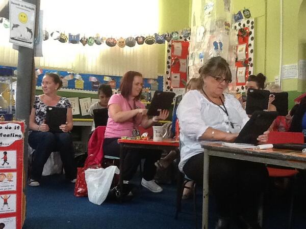 TonInfants's tweet photo. Excellent training tonight for the staff on our new iPads, I think the children will pick it up quicker than us lot! http://t.co/EOOFbn7DSe