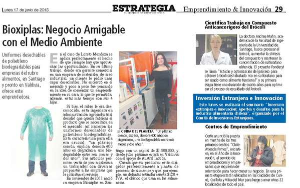 Bioxiplas's tweet photo. Bioxiplas en diario Estrategia http://t.co/YMaYgDWJwM