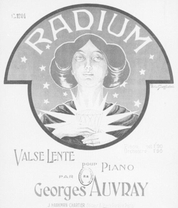 erase_m's tweet image. Georges #Auvray (1858-1931) - Radium: valse lente pour piano, Op.156 (1904)
gallica.bnf.fr/ark:/12148/btv…
「ラジウム、ゆるやかなワルツ」表紙