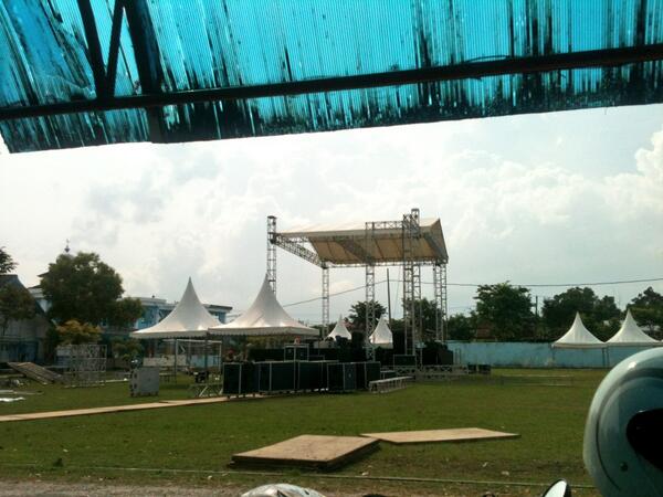 Sound check at Auri Bima Sakti