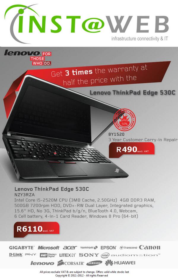 instawebcc's tweet image. Lenovo Specials. Contact us for more info carel@instaweb.co.za/010 590 4290 #Lenovo #Special #JHB #CPT #DBN #
