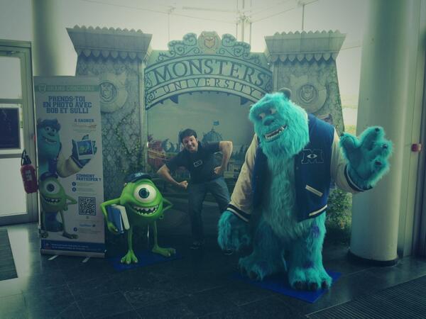 _identification's tweet image. #MemePasPeur de ma photo avec Bob et Sulli à @Kinepolis_FR