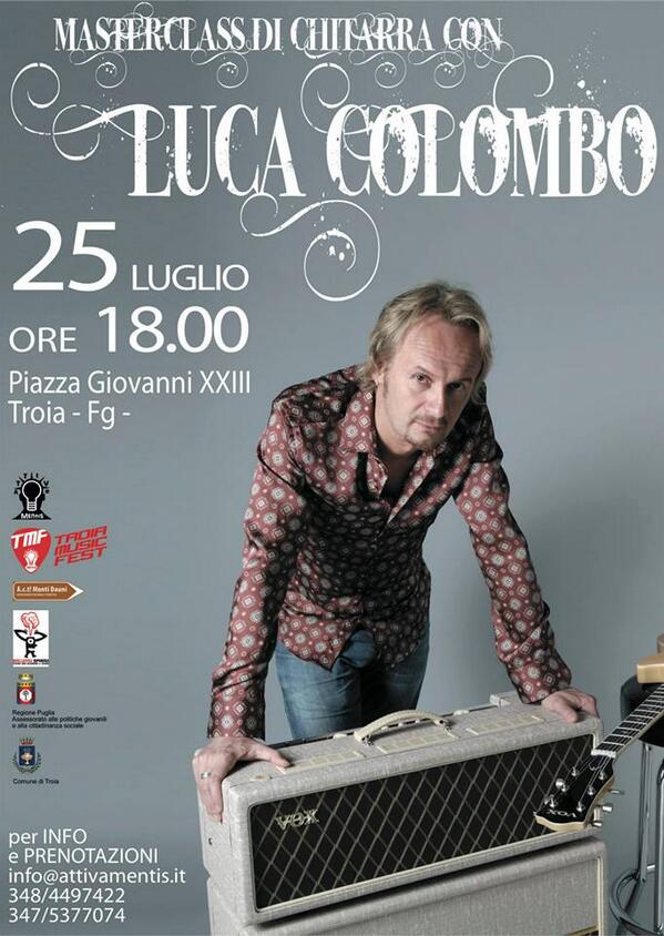 Attivamentis's tweet photo. Masterclass di Luca Colombo al Troia Music Fest http://t.co/SP0zGMdgr3