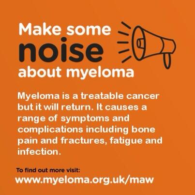 Make some noise about #Myeloma with@MyelomaUK #MyelomaAwarenessWeek