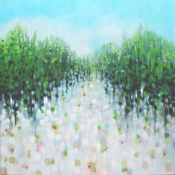 'Walk in the Woods' ~ 30"x30" oil on canvas (2009)  #art #painting