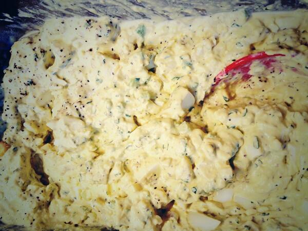 KitchenLittleOh's tweet image. New and improved egg salad with shallots, celery, and fresh parsley.  $5 sandwich.  $3 as a side. $4 a la carte.