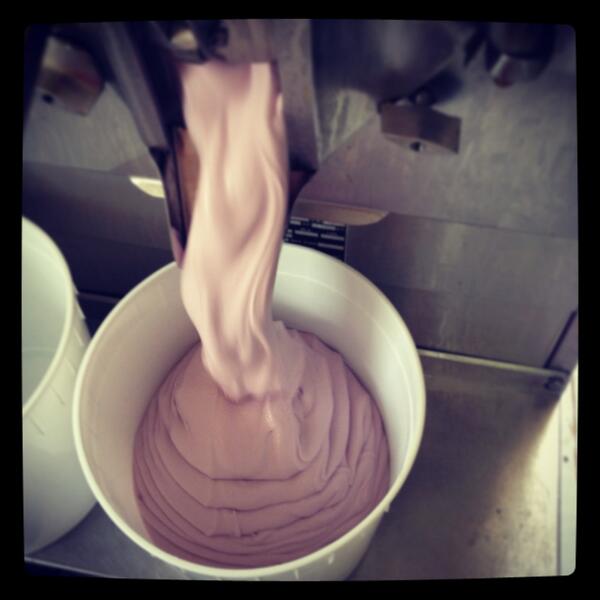 Low Fat Greek Black Raspberry frozen yogurt will be ready for tomorrow. #westernma #wmass #nsc