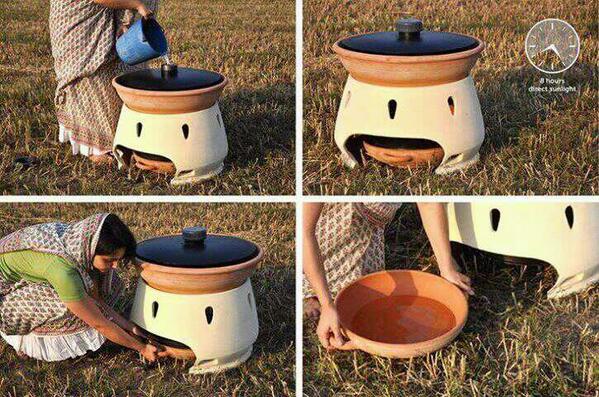 Purification of water in the sun with ceramics